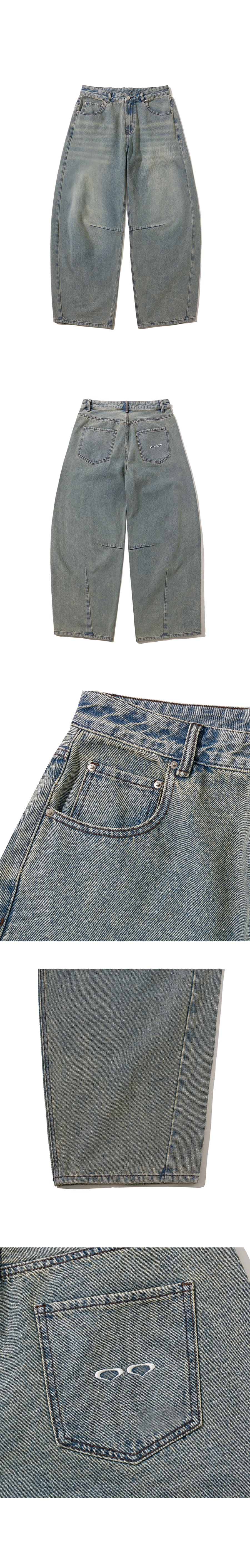 MUSINSA | SCALLYWAG Balloon fit curved multi dart denim